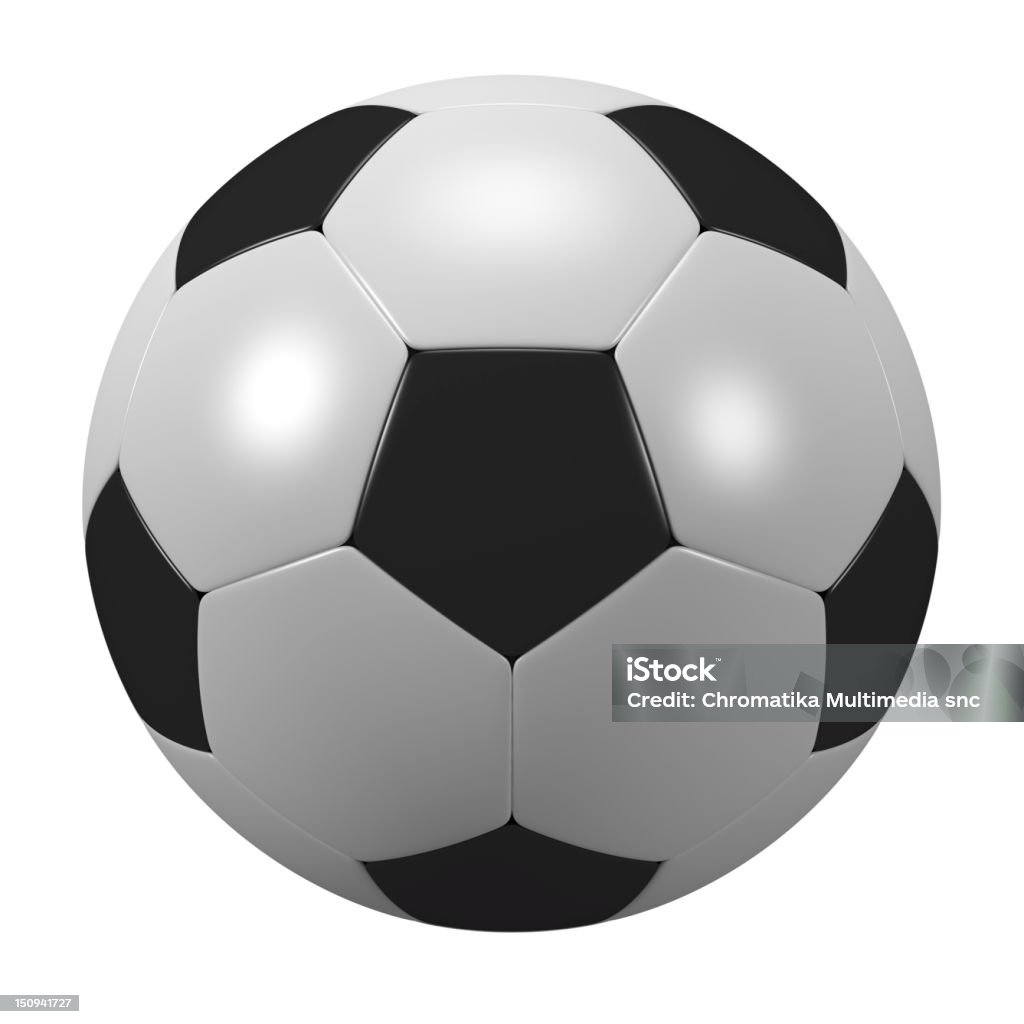 Pallone da calcio isolato - Foto stock royalty-free di Calcio - Sport