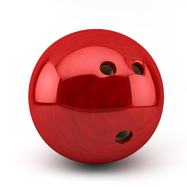 red bowling ball - bowlingkugel stock-fotos und bilder