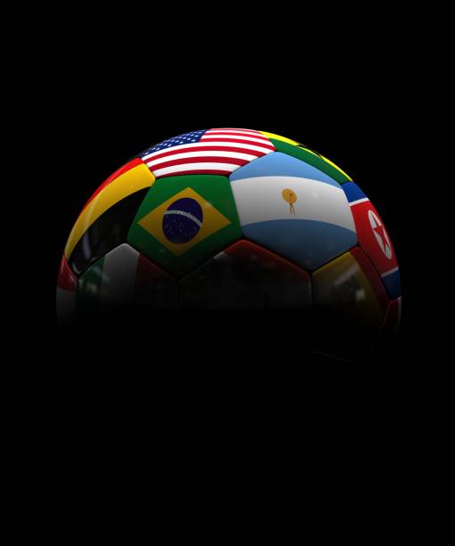 World Cup in South Africa with International Flags