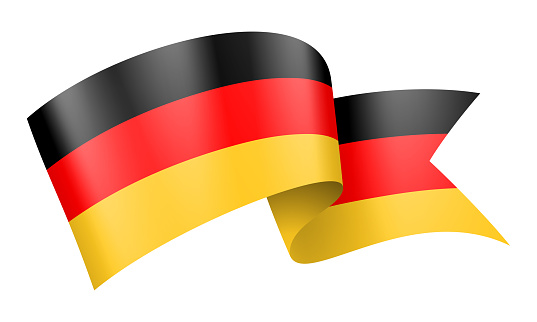 Germany Flag Ribbon - Vector Stock Illustration