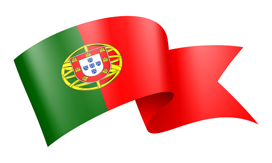 Portugal Flag Ribbon - Vector Stock Illustration