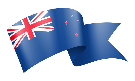 New Zealand Flag Ribbon - Vector Stock Illustration