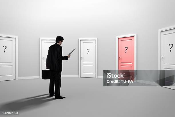 Make A Decision Stock Photo - Download Image Now - Social Security, Young Adult, Door