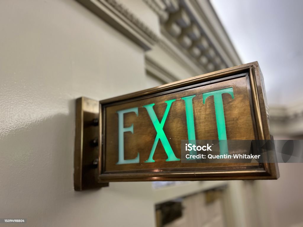Exit. He Exit Here Stock Photo - Download Image Now - Architecture, Business ...