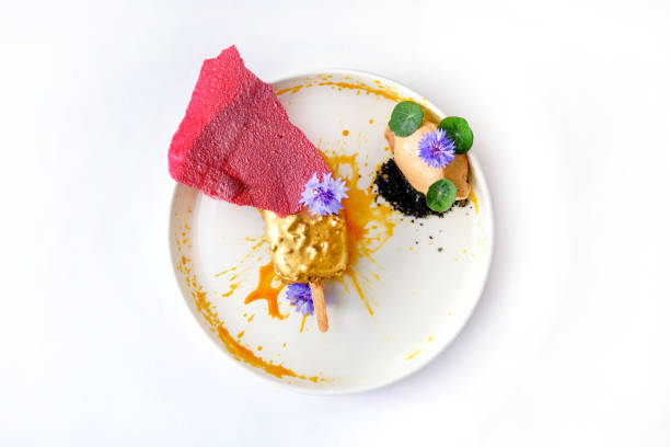 istock Bright dessert on a white plate with strawberries and mousse 1509572112