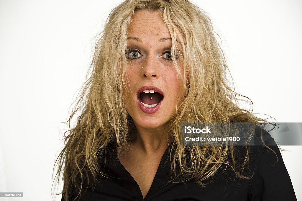 Frau Porträt Serie Gesicht Ausdruck - Lizenzfrei Attraktive Frau Stock-Foto