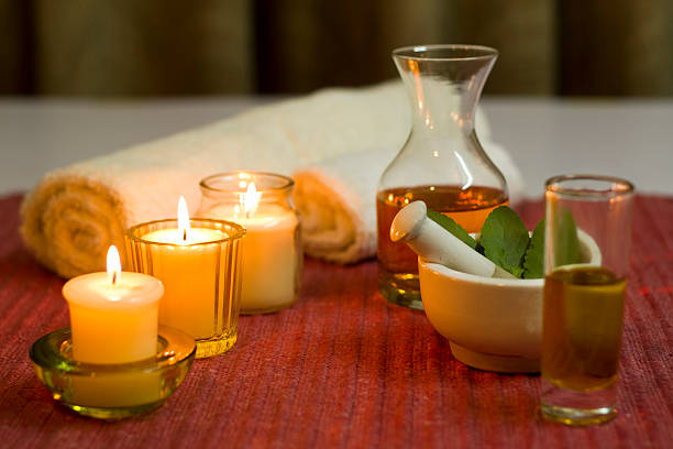 istock Candles with massage oil in Zen Spa 150961920