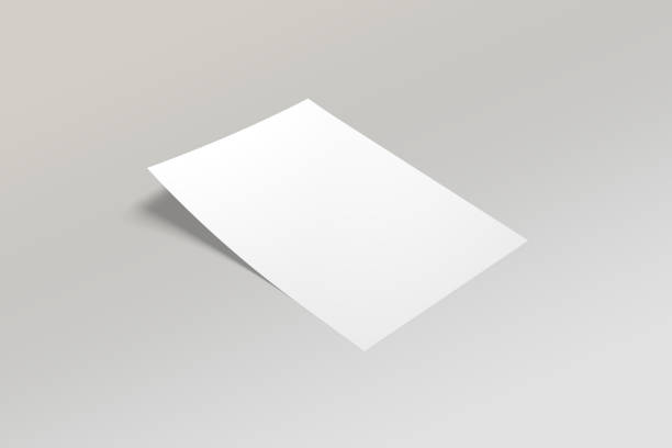istock White vertical paper sheet Mockup, letter or invitation. A4 page mock up. 1509621396