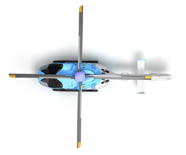 istock multipurpose passenger helicopter for air transportation top view 3d render on whirte 1509702946