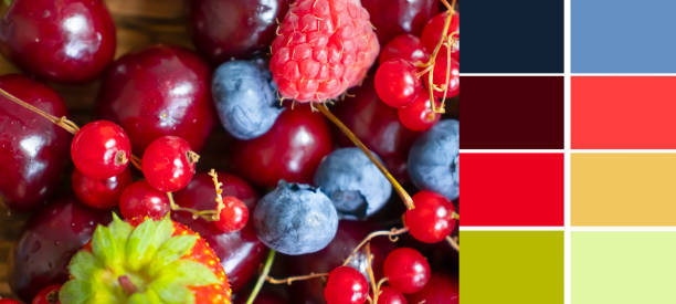 istock Beautiful fresh berries and fruits background 1509707570