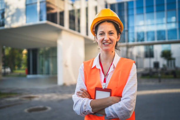 istock architect woman female construction engineer stand outdoors 1509745174