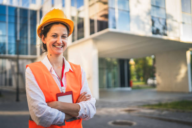istock architect woman female construction engineer stand outdoors 1509746203
