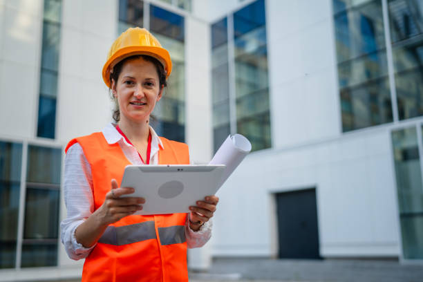 istock architect woman female construction engineer stand outdoors 1509747237