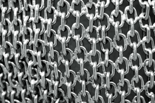 istock Closeup new chain link, abstract background with copy space 1509753493