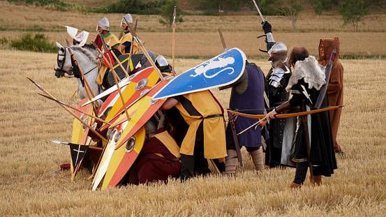 Christians defend themselves from Muslim attack\nThe Battle of Valdejunquera. P Navarre, Spain\nJuly 1, 2023