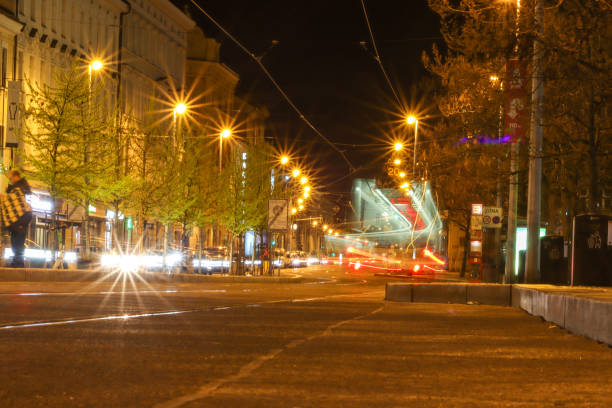 istock Long exposure in Prague with tram lights 1509807525