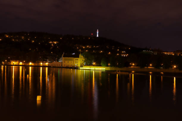 istock Long exposure in Prague with city lights 1509808050