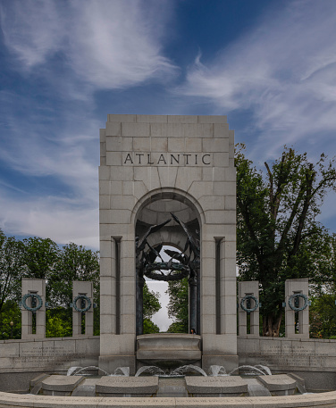 World War II memorial on the national mall in Washington DC