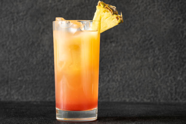 Malibu Sunset Cocktail stock photo