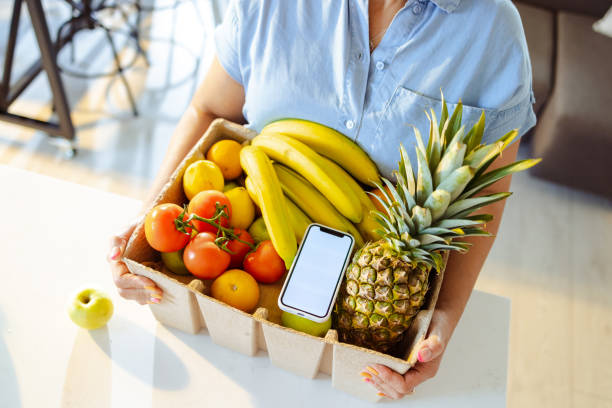 istock Mobile app for ordering organic food 1509875664