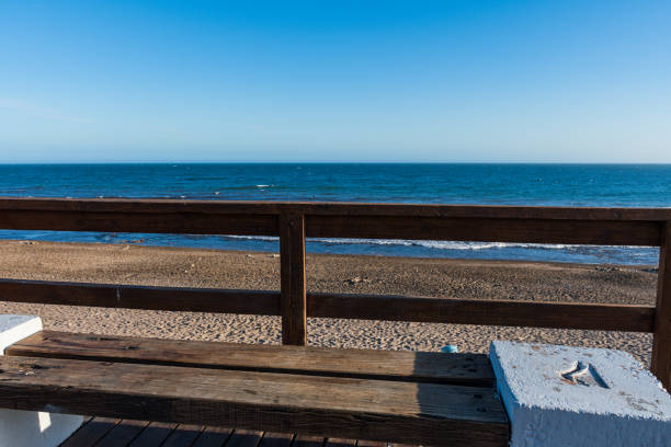 istock Beach gazebo with wooden seat. 1509908658