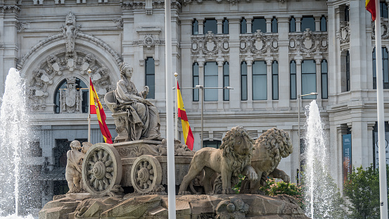 Statue of Cibeles. Very famous fountain in Madrid, Spain