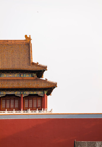 Chinese traditional pagoda in Forbidden City, Beijing, China