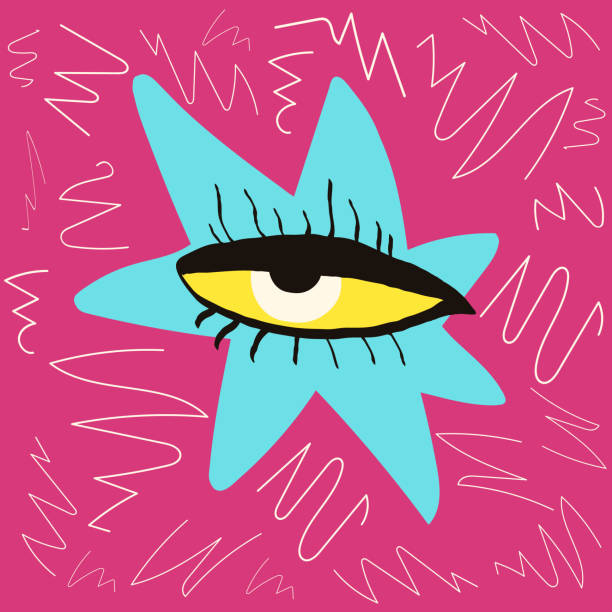istock magical mystical symbol of a red star with an eye 1509993374