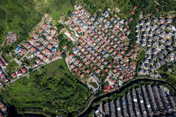 istock A bird's-eye view of the villa complex on the mountain 1510012223