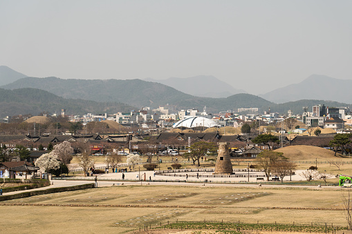 Cheomseongdae Park at Gyeongju, South Korea. High quality photo