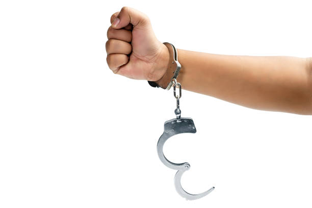 istock Arrested man with a handcuff on his hand 1510171352