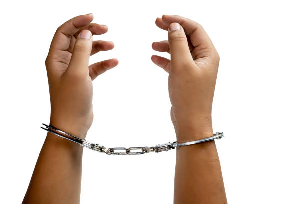istock Arrested man with a handcuff on his hand 1510171968