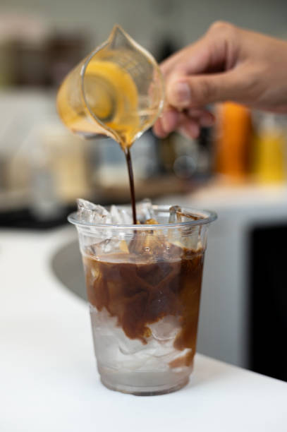 istock Glass of coffee on the table 1510189013