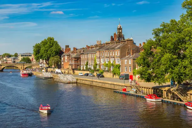 River Ouse in York in North Yorkshire in a beautiful summer day, England, United Kingdom