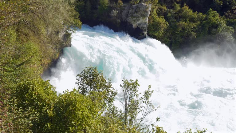 Waikato River and Huka Falls in Taupo, New Zealand