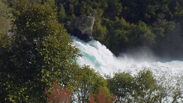 Waikato River and Huka Falls in Taupo, New Zealand