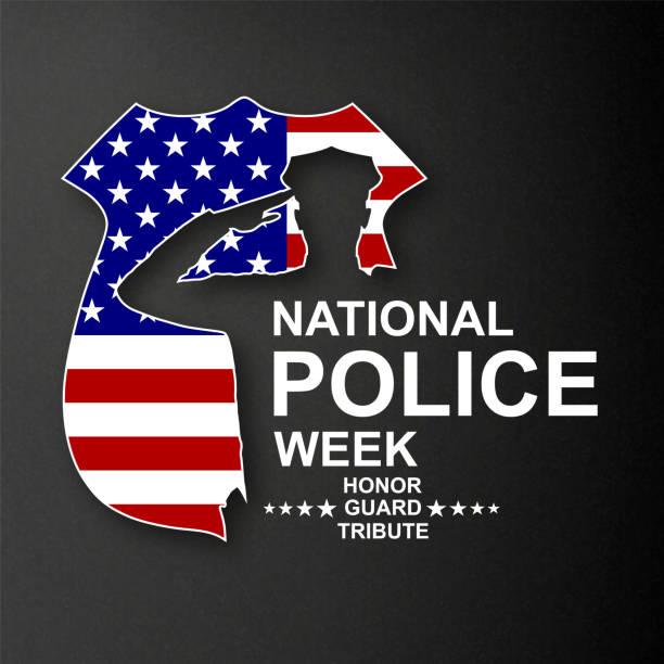 National Police Week. Celebrated in the United States in May National Police Week. Celebrated in the United States in May. Police Officers Honor and Memorial Day. EPS10 vector national police week stock illustrations