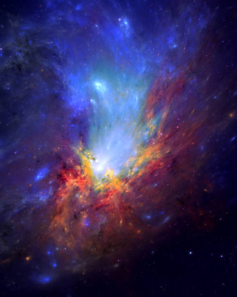 istock Fractal art nebula with gaseous clouds and stars in space. Abstract background. 1510328814