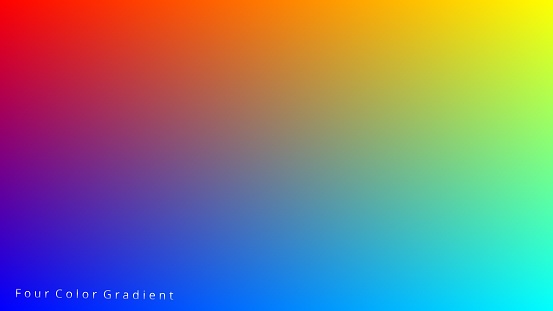 A signal background of a Four Color Gradient testing, illustrations.