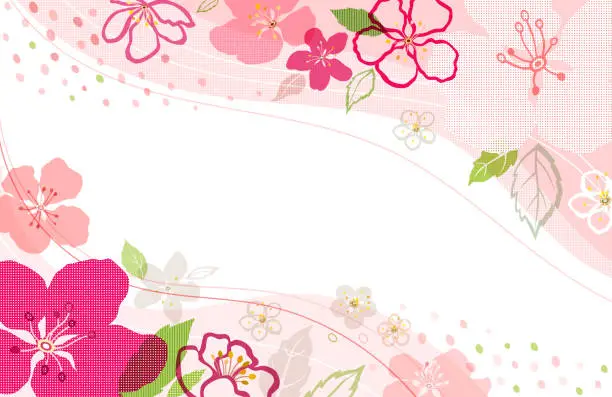 Vector illustration of Abstract vector background with flowers