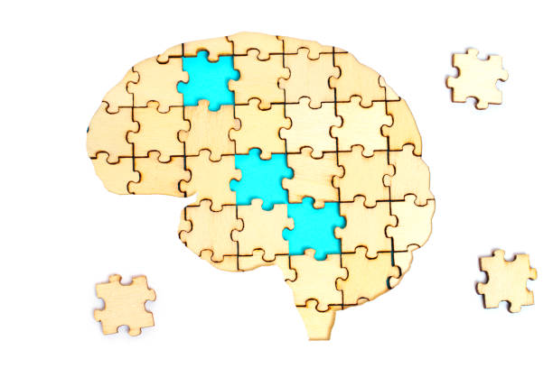 istock Incomplete Brain Shape Puzzle with Some Pieces to Set in Place 1510473122