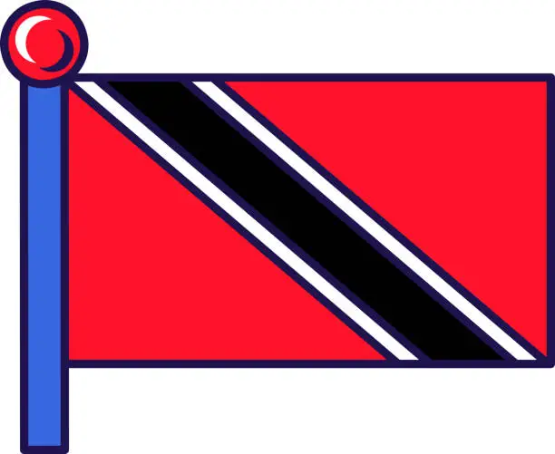 Vector illustration of Trinidad and tobago republic nation flag vector