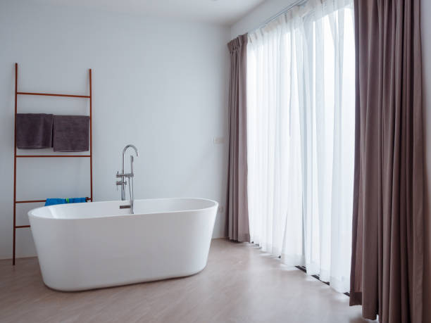 istock Bathtub white ceramic interior luxury in bathroom 1510477906