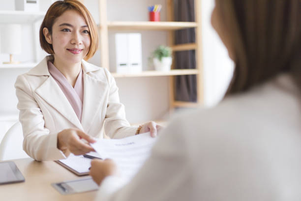 istock Businesswoman's job interview in the office. 1510493787