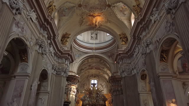 Inside the Church of St. Anne in Krakow, Poland