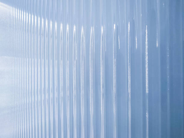 istock Blue striped glass textured background 1510587329