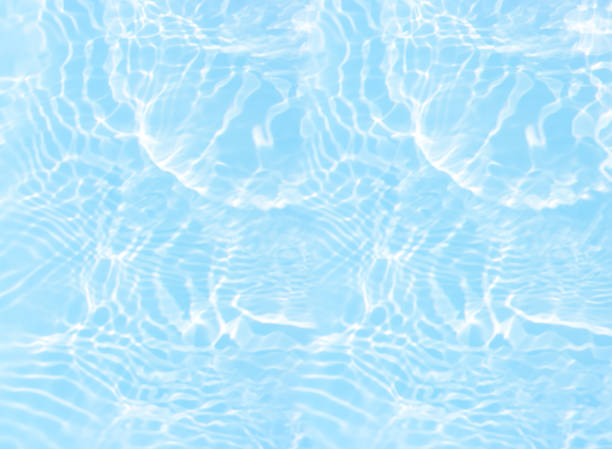 istock Blue water with ripples on the surface. Defocus blurred transparent blue colored clear calm water surface texture with splashes and bubbles. Water waves with shining pattern texture background. 1510594097