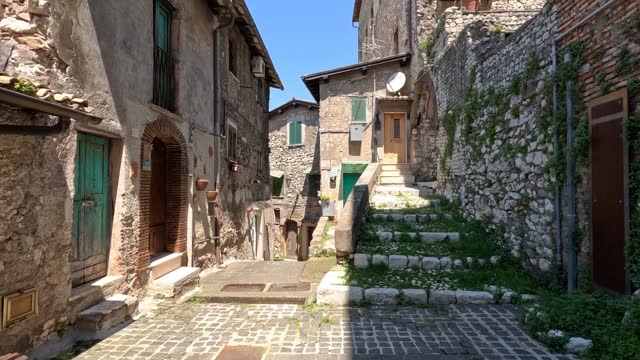 The historic village of Olevano Romano, Italy.