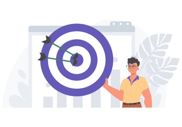istock The Guy holds in his handwrite a devour with arrow that hit the digest . digital overlie concept. Trendy style, Vector Illustration 1510617947