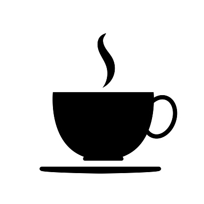 Cup of coffee on a white background. coffee icon. Vector illustration.